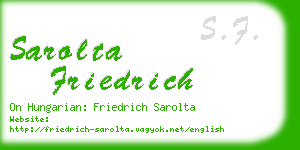 sarolta friedrich business card